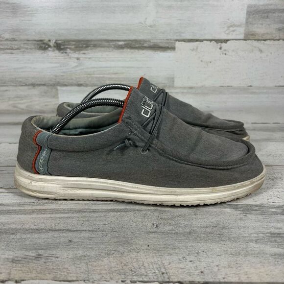 Hey Dude Men's Wally Stretch Shoes Gray Slip On Comfort Size US 10 - Picture 1 of 9